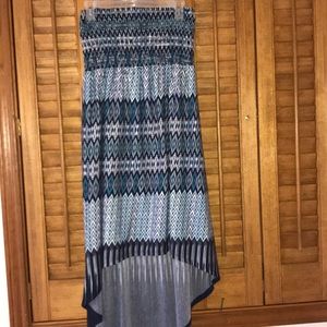 🐠Blue Aztec print hi-low dress🐠